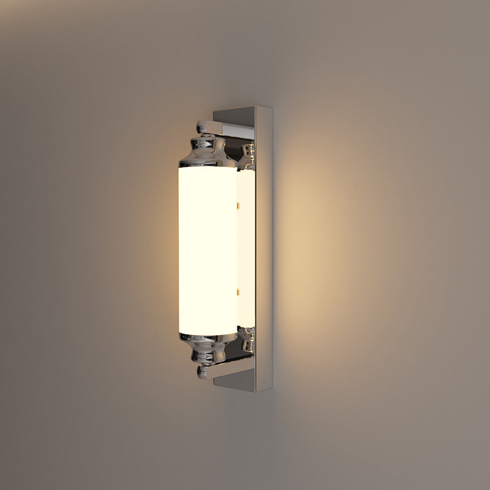 Silver Metal Cylinder LED Wall Light