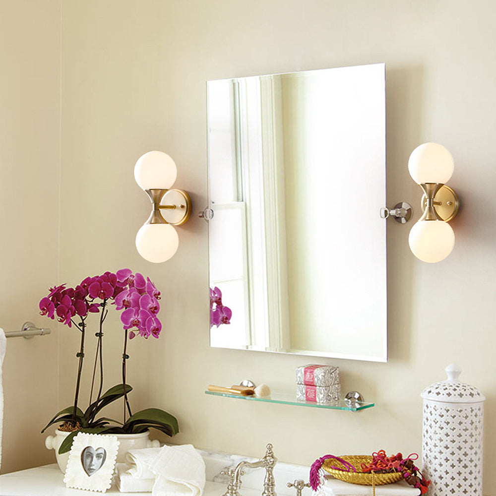 Retro Classic Brass Bathroom Vanity Wall Lights -Homdiy