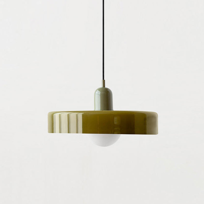 Stained Bauhaus Green Glass Pendant Light -Homdiy