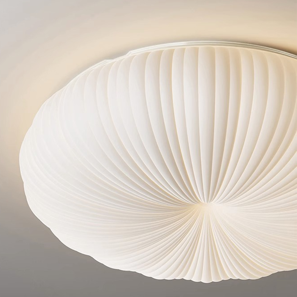 Minimalist Shell Round LED Flush Mount Ceiling Light -Homdiy