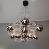 Modern Grey Bubble Glass Ball LED Chandelier For Dining room -Homdiy