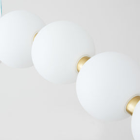 Minimalist White Ball Brass LED Pendant Light For Dining Room -Homdiy