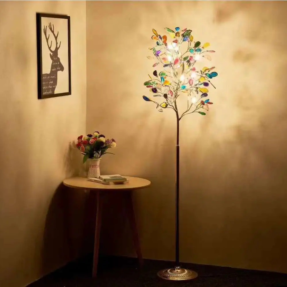 Modern Luxury Agate Tree Branch Floor lamp -Homdiy
