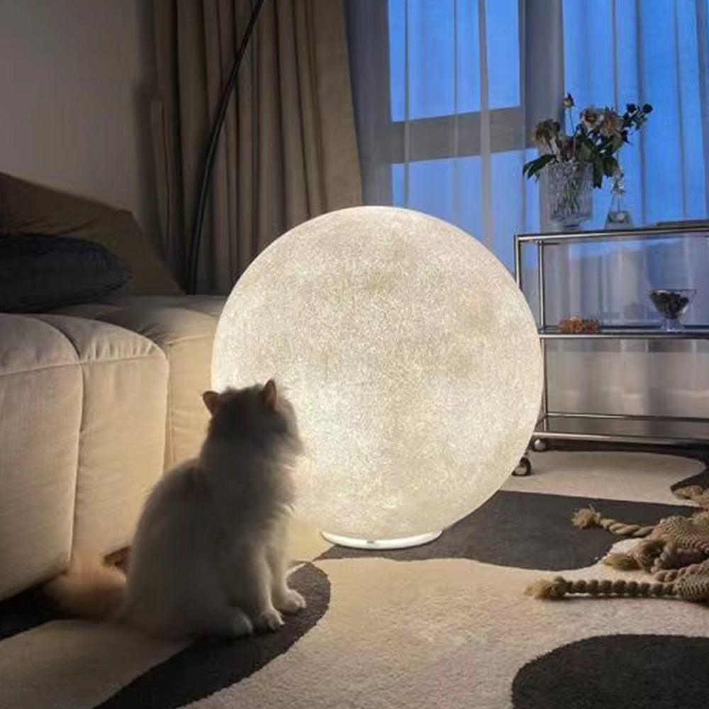 Simple White Moon Pendant Light Ball Floor Lamp -Homdiy