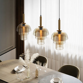 Modern Creative Dome Multi -Layer Glass Hanging Light -Homdiy