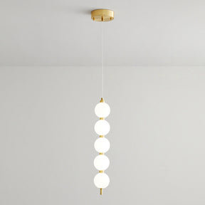 Modern White Ball LED Copper Pendant Light -Homdiy