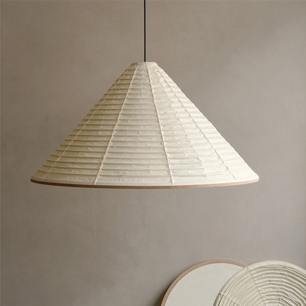 Japanese Designer Cone Paper Tearoom Pendant Light -Homdiy