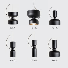 Designer Dumbbell Forged Iron Pendant Light -Homdiy