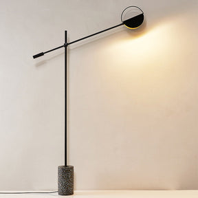 Industrial Black Gold Iron Corner Floor Lamp -Homdiy