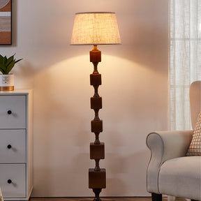 Antique Wooden Floor Lamp for Living Room Corner -Homdiy