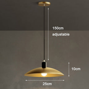 Single Head Round Brass Pendant Light -Homdiy