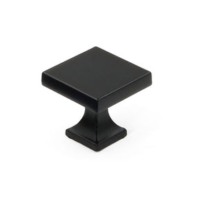 30 Pack Matte Black Kitchen Cabinet Knobs Square Solid, 1.1 inch(LS6785BK) -Homdiy