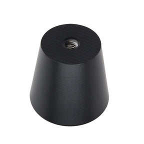 6 Pack Flat Black Cone Shape Drawer Knobs Solid, 1'' Diameter(LS745BK) -Homdiy