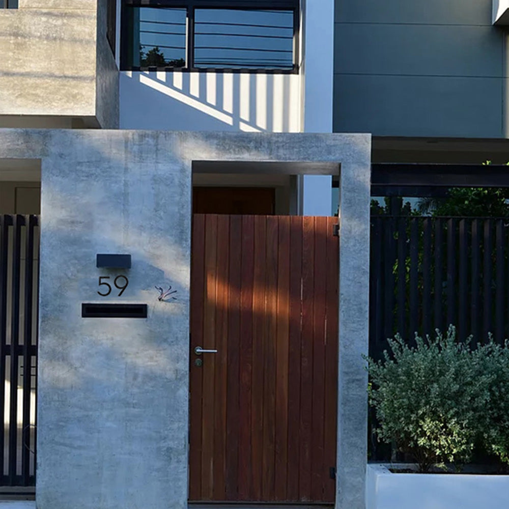 6 Inch Modern Simple Aluminum House Numbers -Homdiy