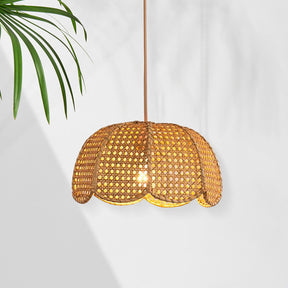 Japanese Bamboo Wicker Handmade Pendant Light for Living Room -Homdiy