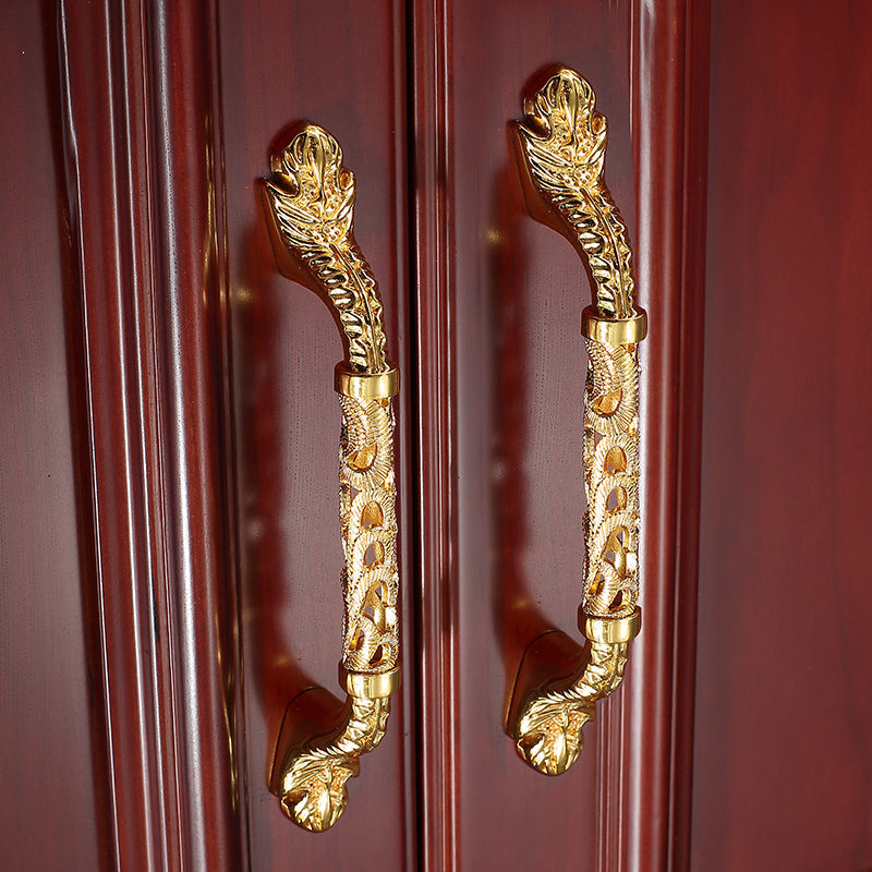 Luxury Hollow Brass Gold Dresser Pulls And Door Handles Modern Decor -Homdiy