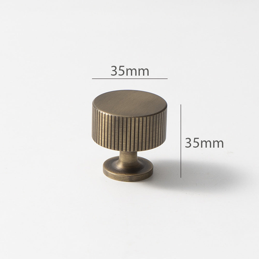 Linear Knurled Solid Brass Cabinet Handles and Knobs -Homdiy