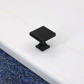 1 Pack Black Knobs Square Knobs for Dresser Drawers (LS6785BK) -Homdiy