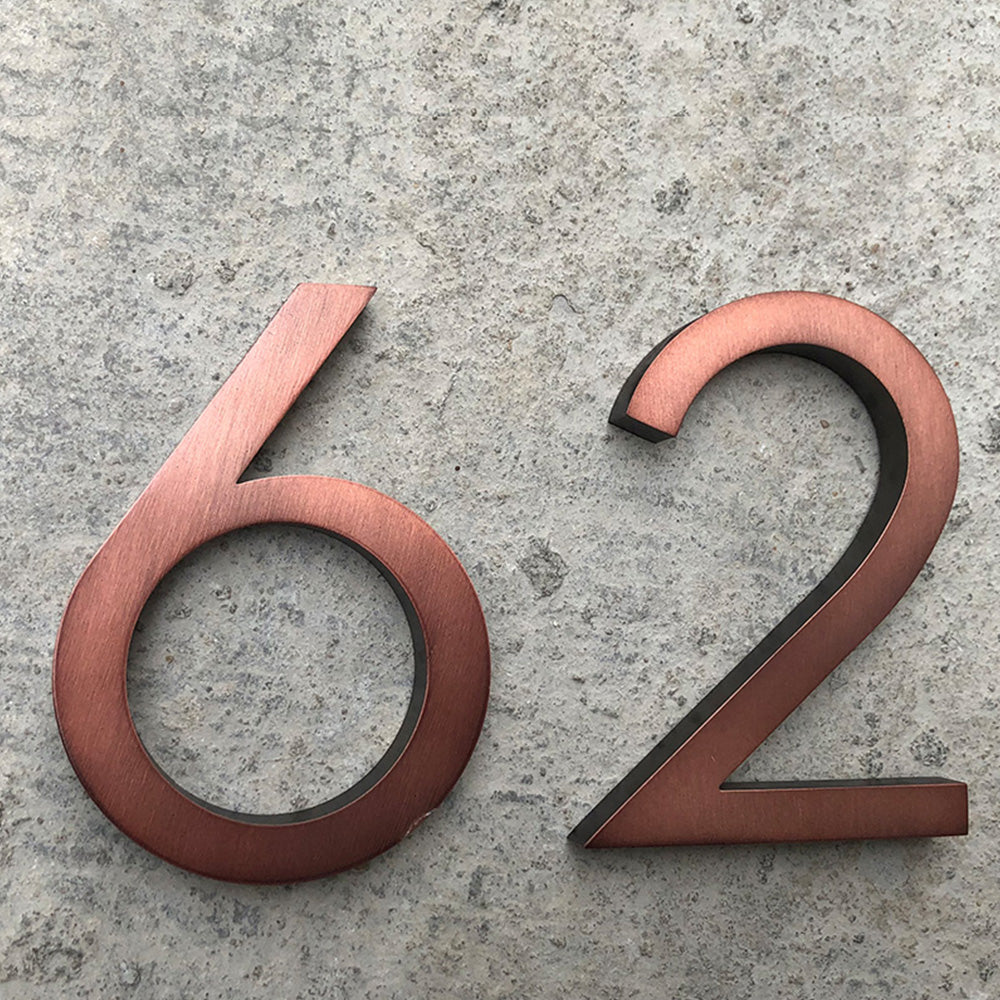 Bronze Floating Aluminum Modern House Numbers -Homdiy