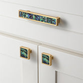 Luxury Natural Shell Green Cabinet Pulls -Homdiy
