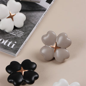 Miniluxe Ceramics Four-leaf Clover Colorful Drawer Pulls Dresser Knobs -Homdiy
