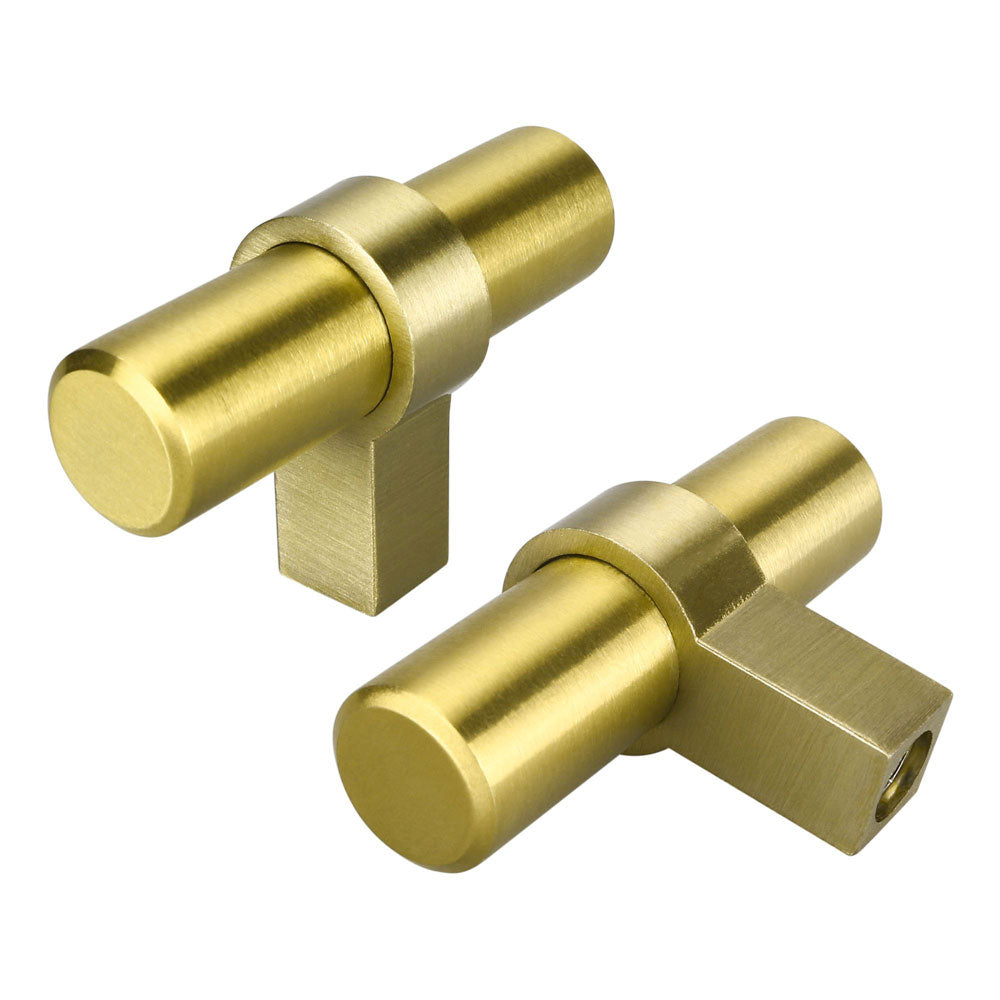 15 Pack Modern Gold Drawer Pull Brushed Brass Furniture Hardware Handles(LST16GD) -Homdiy