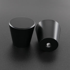 12 Pack Flat Black Dresser Drawer Knobs Cone Shape, 1'' Diameter(LS745BK) -Homdiy