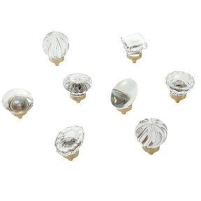 Modern Gold White Crystal Drawer Knobs Drop Handles -Homdiy
