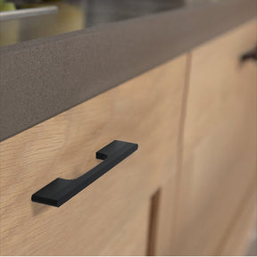 Aluminum Alloy Extended Cabinet Pulls Black Cabinet Handles Drawer Knobs for Kitchen -Homdiy