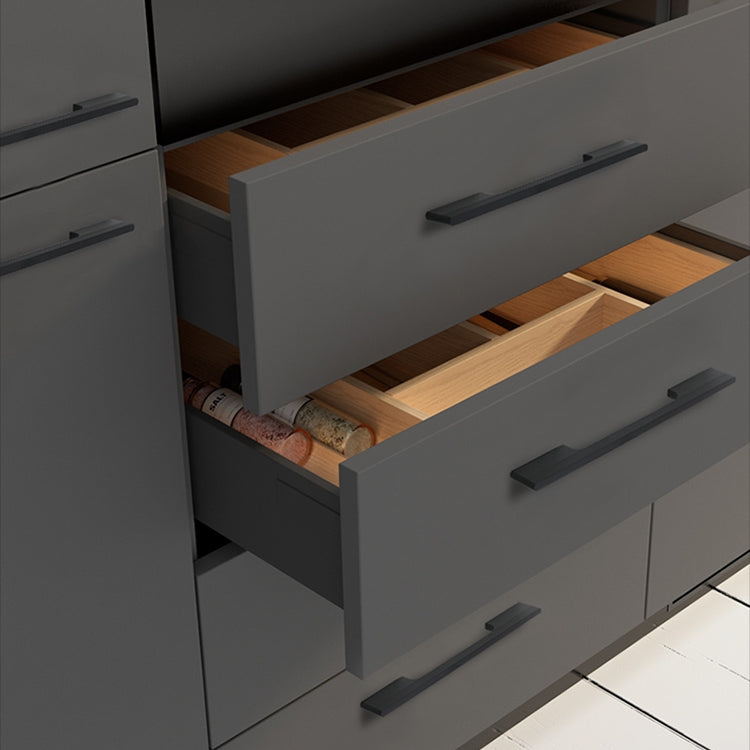 Aluminum Alloy Extended Cabinet Pulls Black Cabinet Handles Drawer Knobs for Kitchen -Homdiy