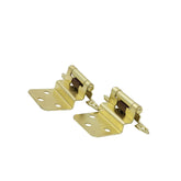 Brushed Brass Hinges Self Closing for Cabinets(5 pairs), 38BB -Homdiy