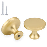 30 Pack Round Cabinet Knobs Brushed Gold Drawers Door Knobs For Kitchen(LS9189BB) -Homdiy