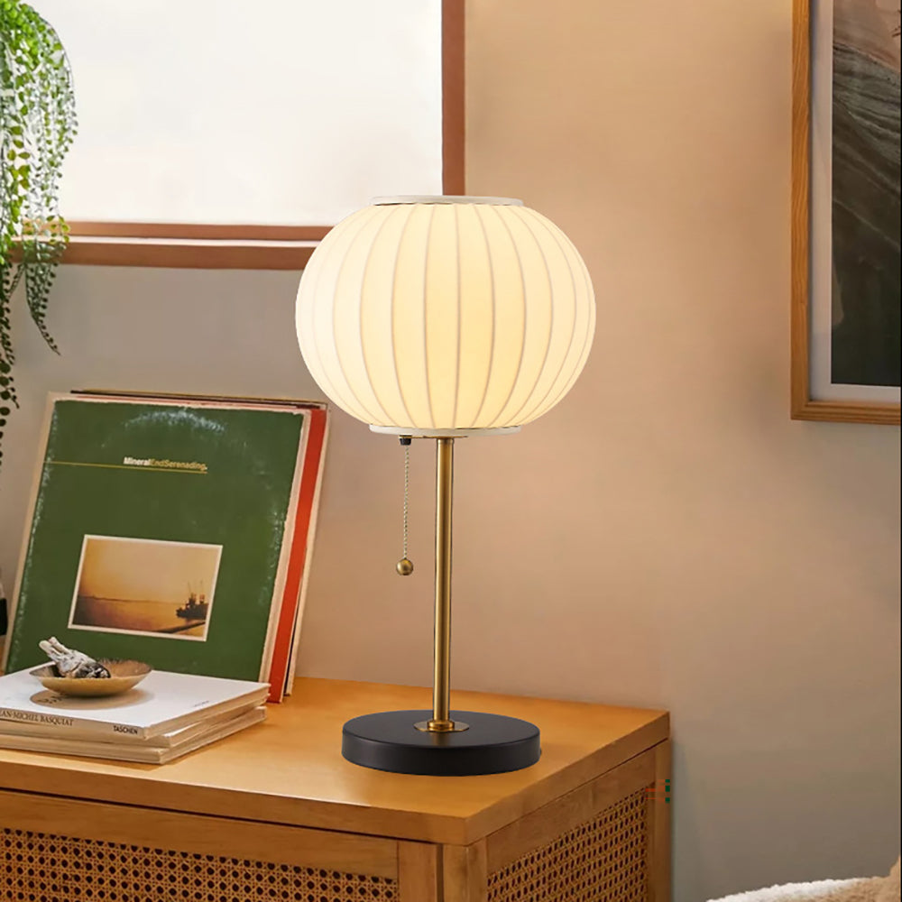 Creative Cream Silk White Table Lamp -Homdiy
