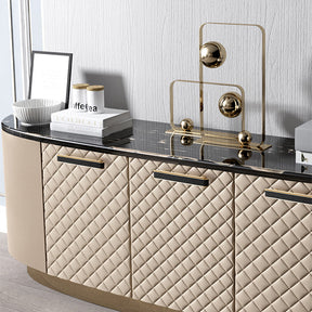 Luxury Leather Pattern Cabinet Pulls -Homdiy