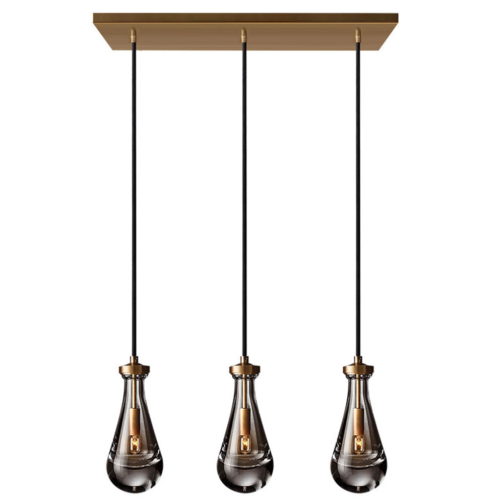 Raindrop Linear Glass Chandelier For Living Room -Homdiy