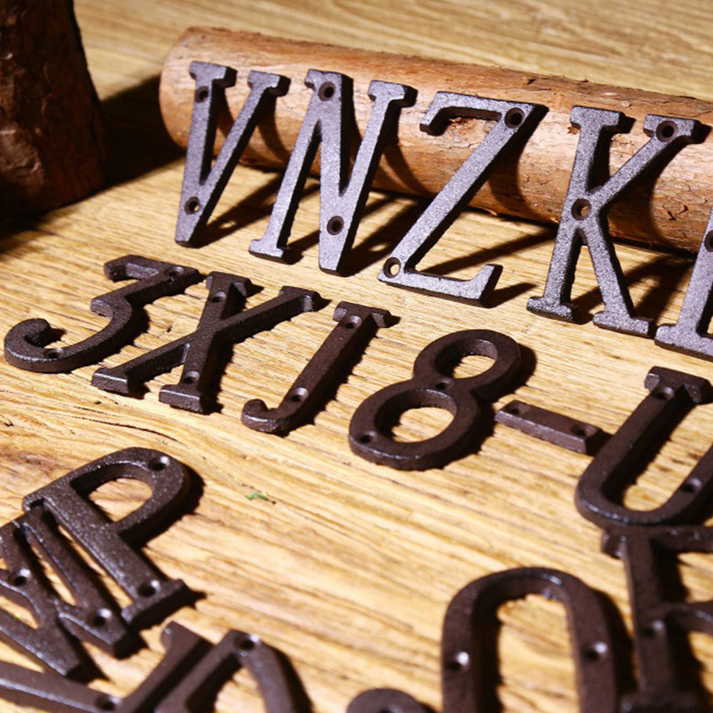 Antique Cast Wrought Iron House Alphabet Letters -Homdiy