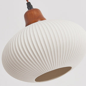 Farmhouse White Ceramic Pendant Light -Homdiy