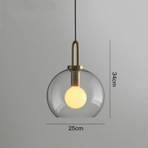 Glass Ball Round Pendant Lamp -Homdiy