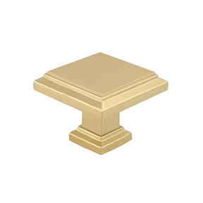 6 Pack Square Gold Drawer Knobs Metal For Kitchen(LS9111BB) -Homdiy