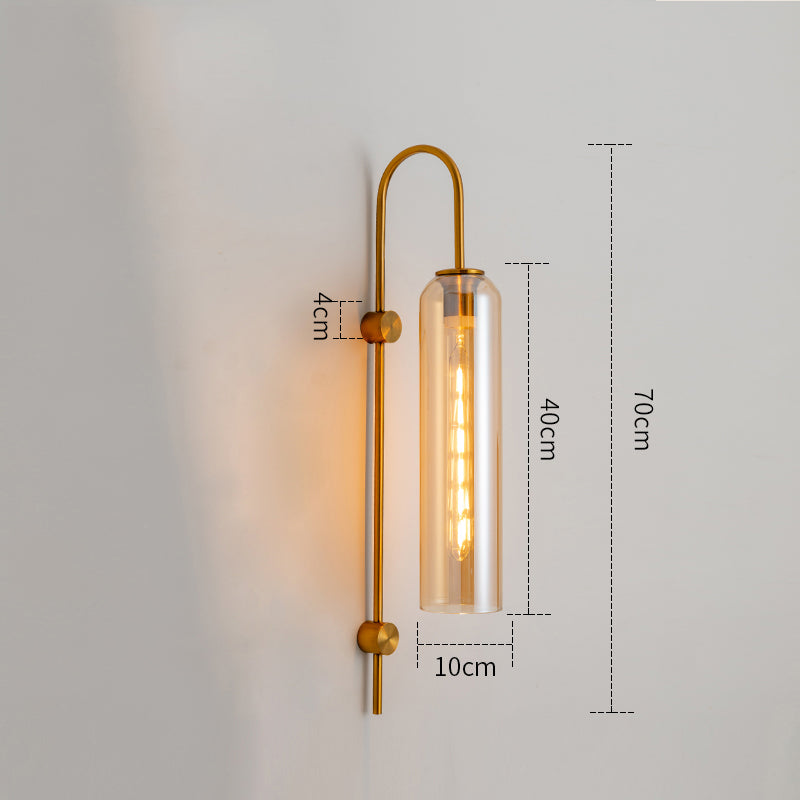 Modern Glass Wall Lamp For Bedroom Background Bedside Wall Lighting -Homdiy
