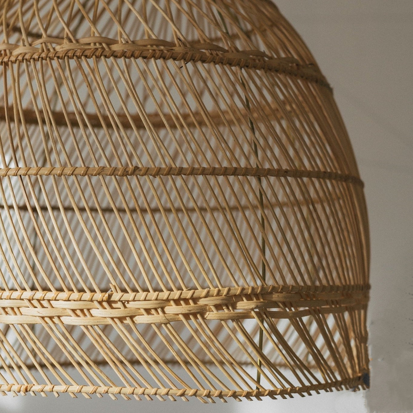 Rustic Rattan Pendant Lighting Wicker Woven Hanging Lamp Shade -Homdiy