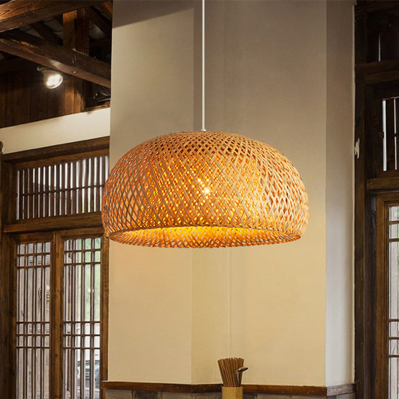 Hand-woven Bamboo Art Pendant Light -Homdiy