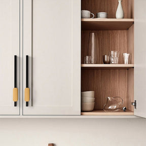 Aluminum Decorative Cabinet Pull Closet Door Hardware Handles for Furniture Cabinet -Homdiy