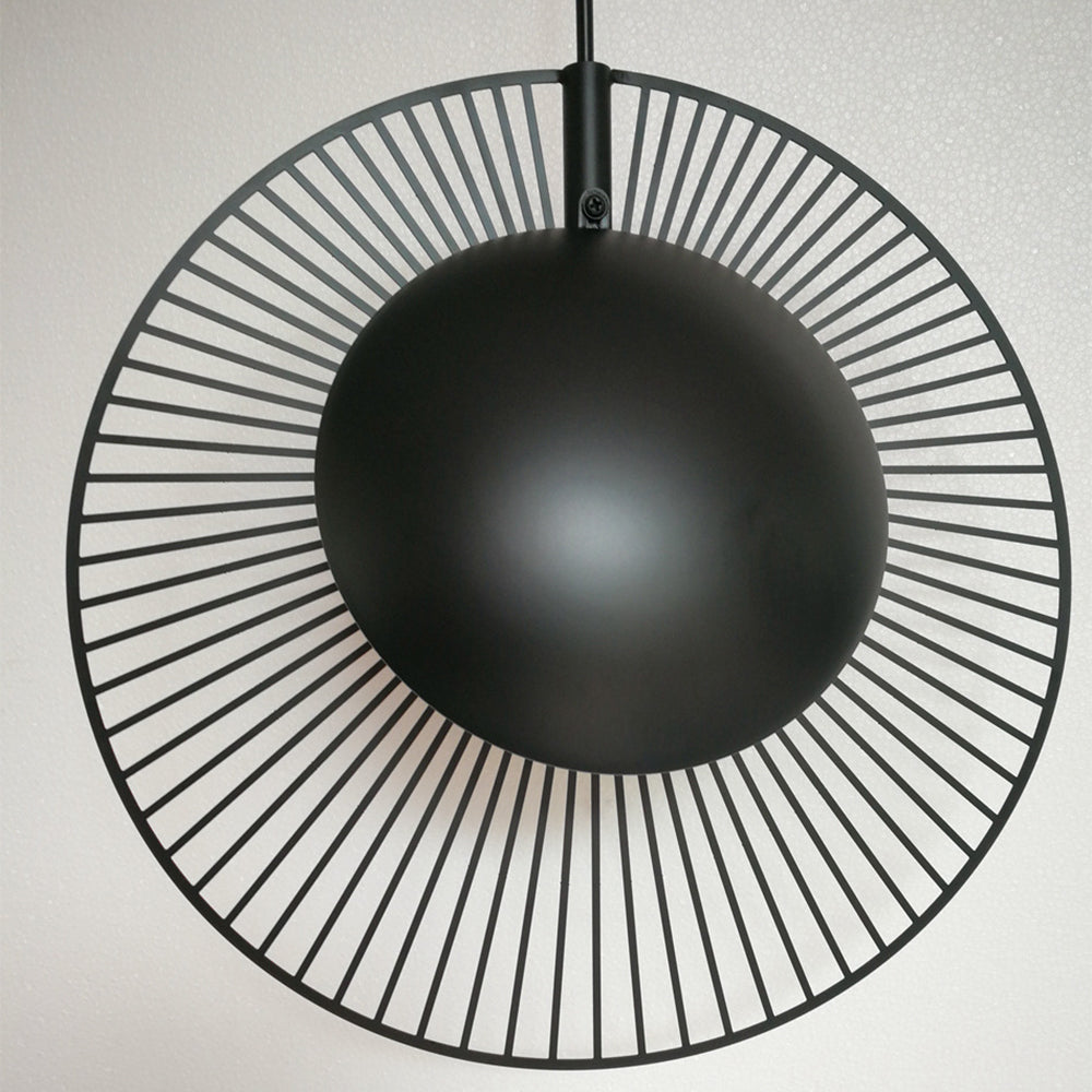 Minimalist Black Paint Iron LED Pendant Light -Homdiy