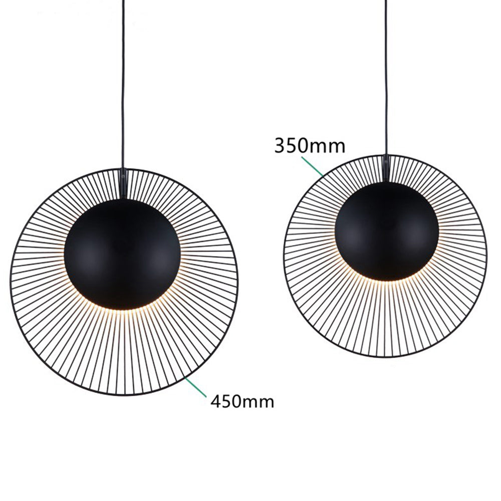 Minimalist Black Paint Iron LED Pendant Light -Homdiy