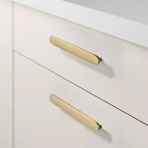Brushed Brass Modern Gold Cabinet Handles And Kitchen Door Pulls -Homdiy