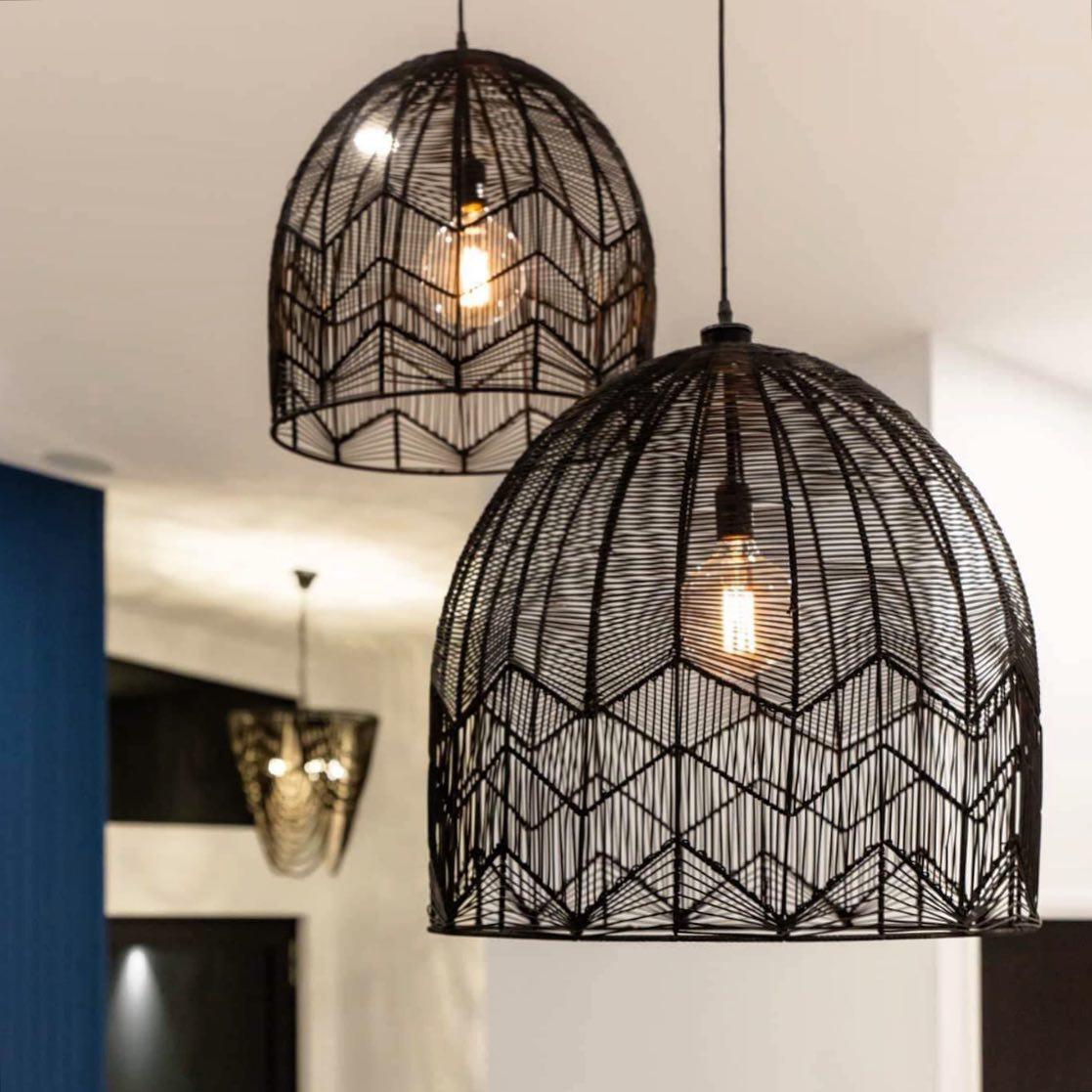 Nordic Rattan Pendant Lamp Shade Designer Hanging Light -Homdiy