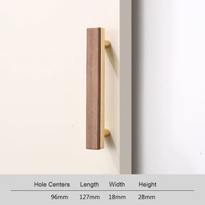 Light Luxury Solid Wood Wardrobe Cabinet Pulls -Homdiy