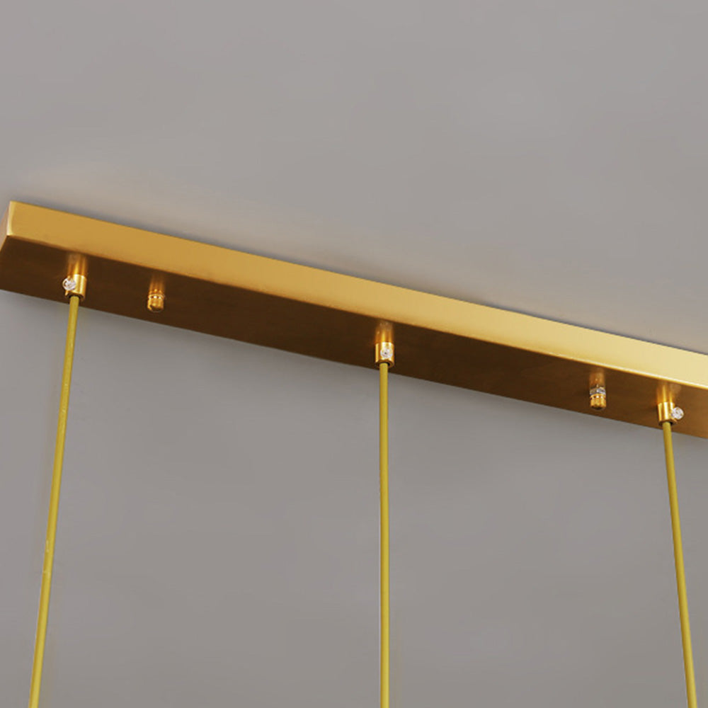 Modern Plating Crystal Chandelier Gold Dining Room Light Fixture -Homdiy