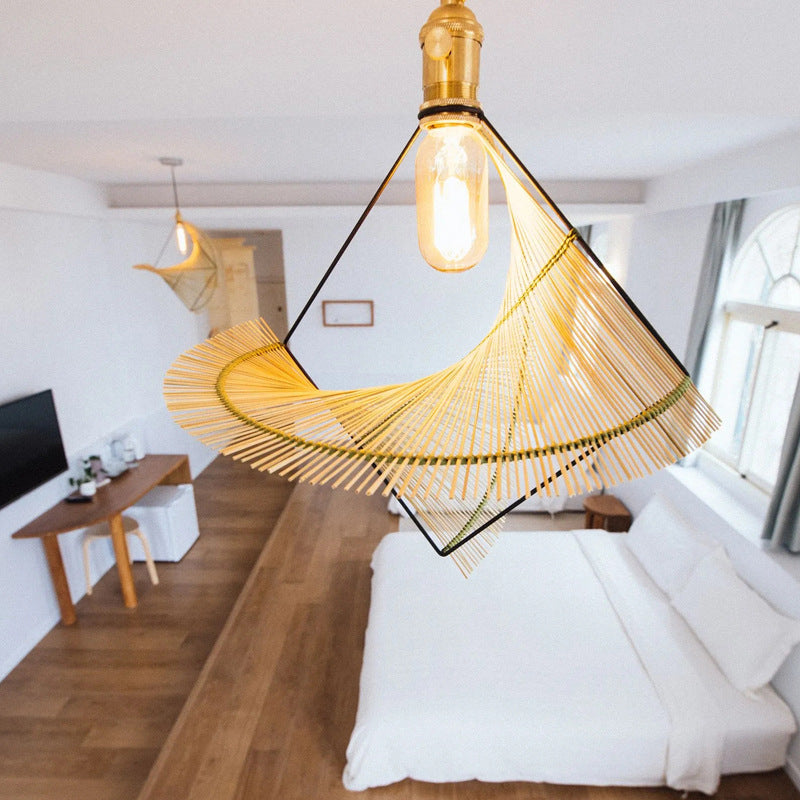 Simple Bamboo Pendant Lamp For Living Room -Homdiy